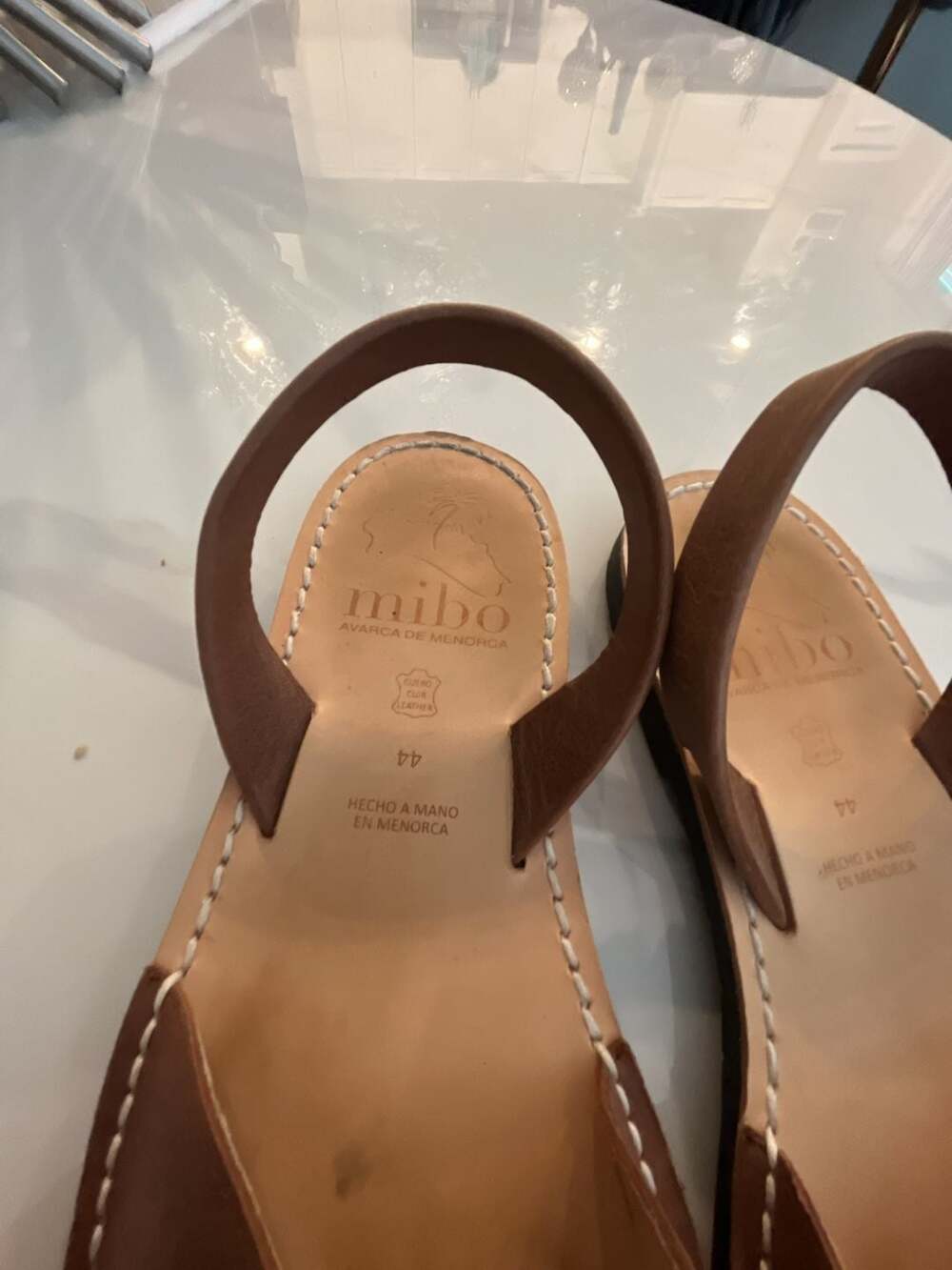 Mibo Avarca de Menorca Brown Leather Slingback Sandals - Picture 2 of 3